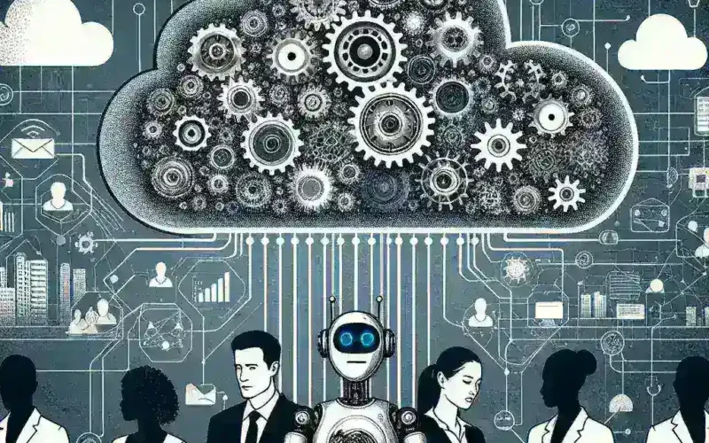 "Real-time AI algorithms analyzing financial data for improved FinOps practices, showcasing the integration of technology in financial operations management."